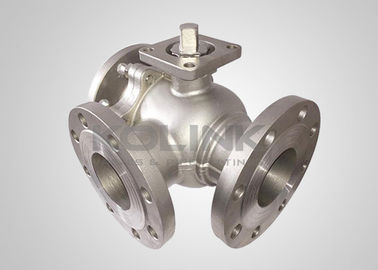 دریچه گلوله ای سه طرفه فولادی L-Port T-Port Flanged DN15-DN200
