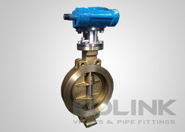 سه گانه آفست برنز C95500 شیر پروانه دو گانه فلانج