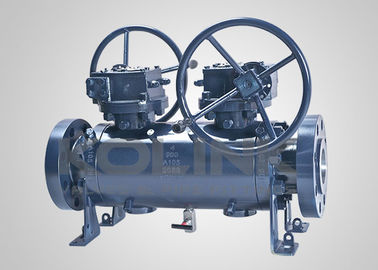 API 6D DBB Ball Valve Double Block &amp; Bleed، مهر و موم محکم حباب، فلانژ