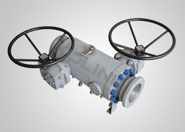 API 6D DBB Ball Valve Double Block &amp; Bleed، مهر و موم محکم حباب، فلانژ