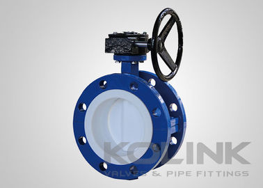 دریچه پروانه ای کاملاً پوشیده از PTFE، بدن آهن دوقطبی، دیسک متمرکز
