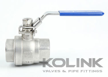 2-قطعه شیر توپ BSPT NPT 1000PSI کل سوراخ CF8 CF8M فولاد ضد زنگ