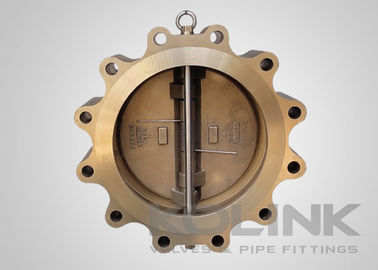 برنز دو درب وافر چک والف Lugged C95800 AB300 Flanged طول عمر طولانی
