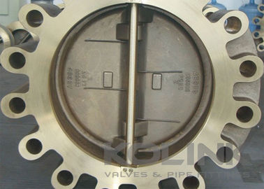 برنز دو درب وافر چک والف Lugged C95800 AB300 Flanged طول عمر طولانی