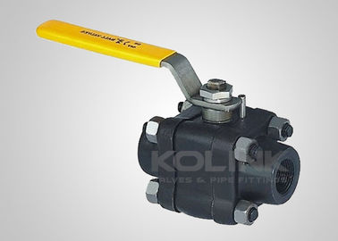 2pc دریچه گلوله ای فولادی جعل شده، سوکت جوشکاری / پایان NPT، CL150-1500 A105 F304
